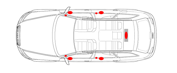 ESB factory-fit speaker placement — Audi